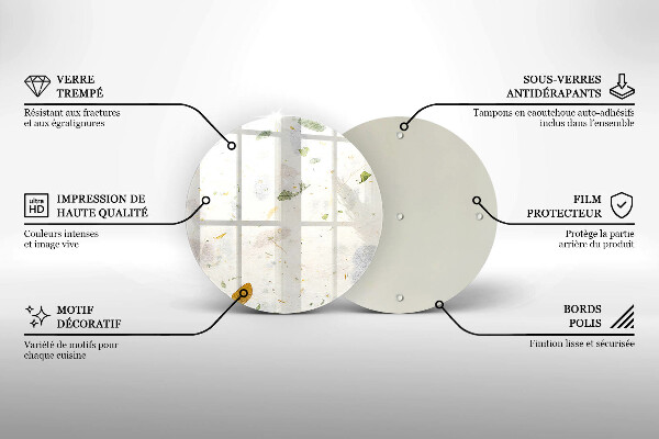 Tábua de vidro Folhas caindo