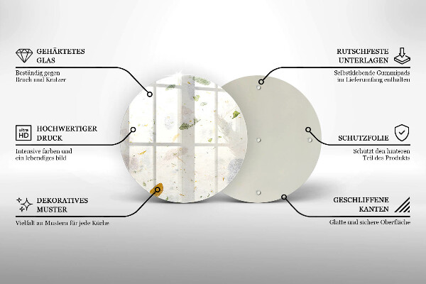 Tábua de vidro Folhas caindo