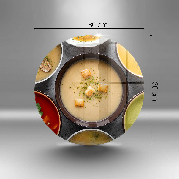 Tábua de cortar de vidro Sopas coloridas