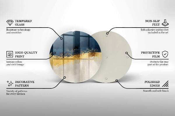Tábua de corte Ouro abstrato