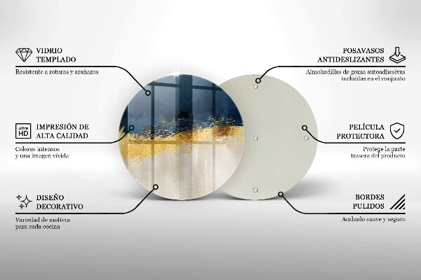 Tábua de corte Ouro abstrato