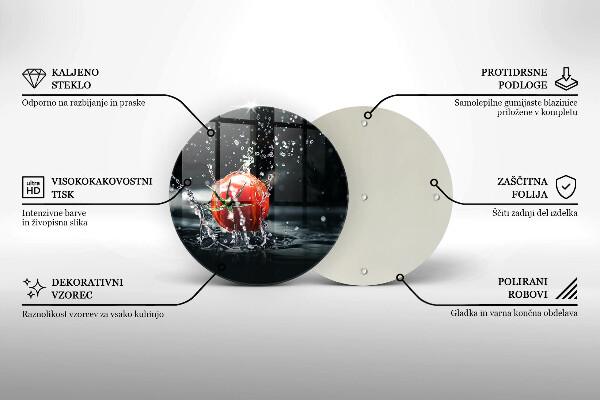 Tábua de cortar alimentos Tomate na água