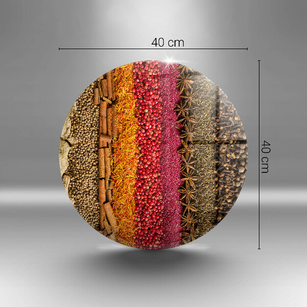 Tábua de vidro Especiarias coloridas