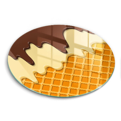 Tábua de cortar alimentos Ilustração de casquinha de sorvete