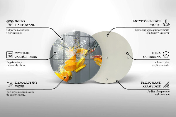 Tábua de cortar alimentos Limões em água