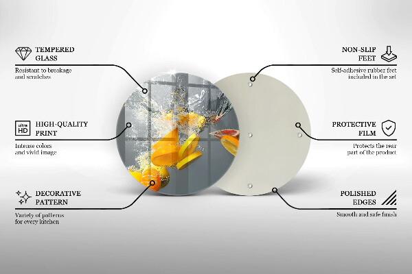 Tábua de cortar alimentos Limões em água