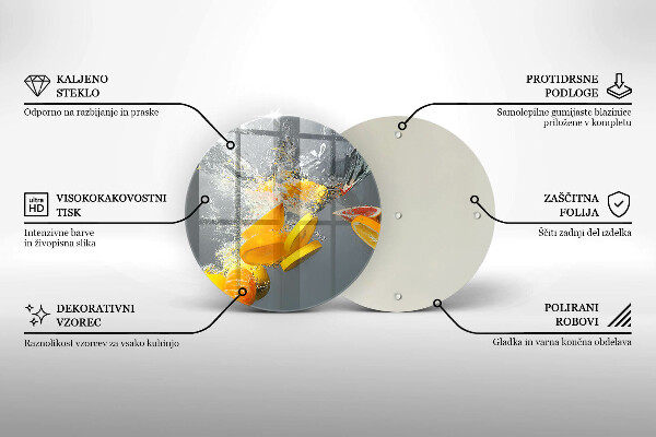 Tábua de cortar alimentos Limões em água