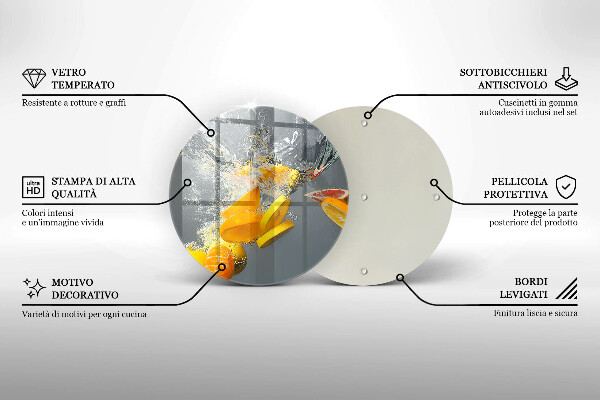 Tábua de cortar alimentos Limões em água