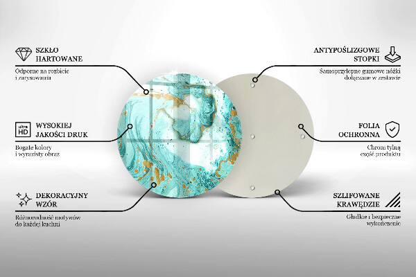 Tábua corte Abstração azul