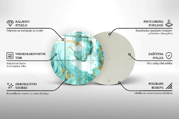 Tábua corte Abstração azul
