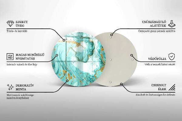 Tábua corte Abstração azul