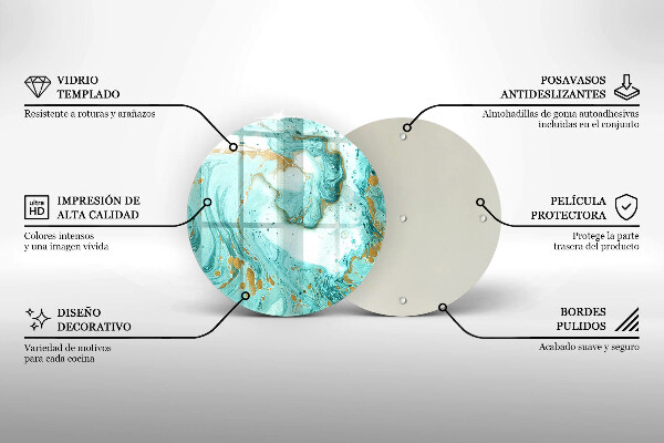 Tábua corte Abstração azul