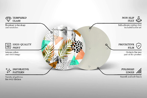 Tábua cozinha Padrão de folha Boho