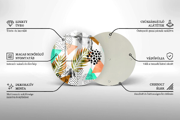Tábua cozinha Padrão de folha Boho