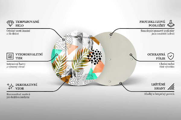 Tábua cozinha Padrão de folha Boho