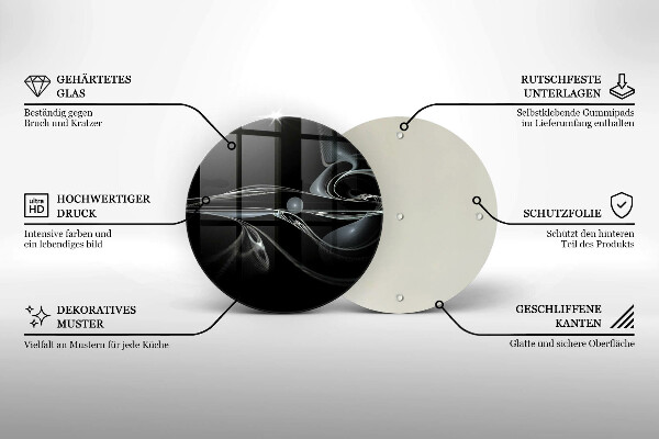 Tábua de cortar de vidro Abstração moderna