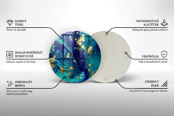 Tábua de cortar Abstração com ouro