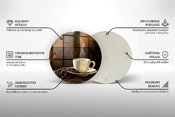 Tábua de cortar Xícara de café de madeira