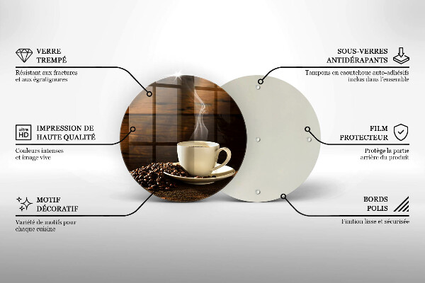 Tábua de cortar Xícara de café de madeira