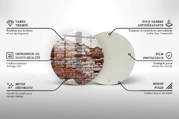 Tábua de cortar Parede velha de tijolos e concreto