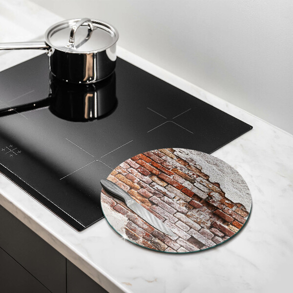 Tábua de cortar Parede velha de tijolos e concreto