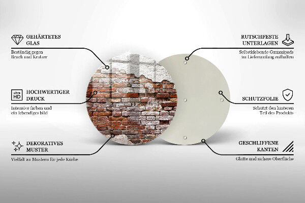 Tábua de cortar Parede velha de tijolos e concreto