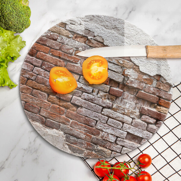 Tábua de cortar Parede velha de tijolos e concreto