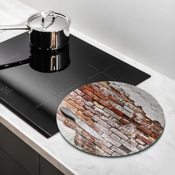 Tábua de cortar Parede velha de tijolos e concreto