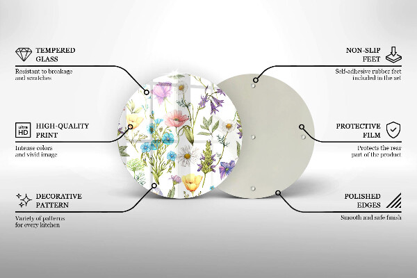 Tábua para corte Ilustração de flores