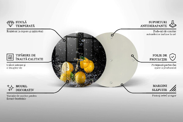 Tábua de cortar alimentos Fruta limão suculenta
