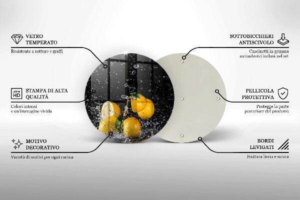Tábua de cortar alimentos Fruta limão suculenta