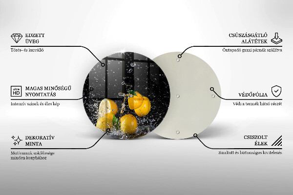 Tábua de cortar alimentos Fruta limão suculenta