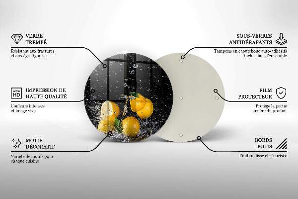 Tábua de cortar alimentos Fruta limão suculenta