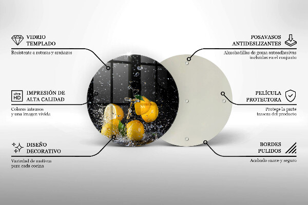 Tábua de cortar alimentos Fruta limão suculenta