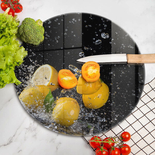 Tábua de cortar alimentos Fruta limão suculenta