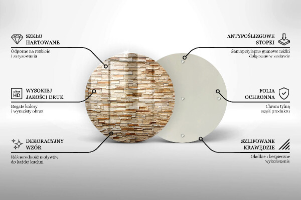 Tábua de vidro Textura de pedras decorativas