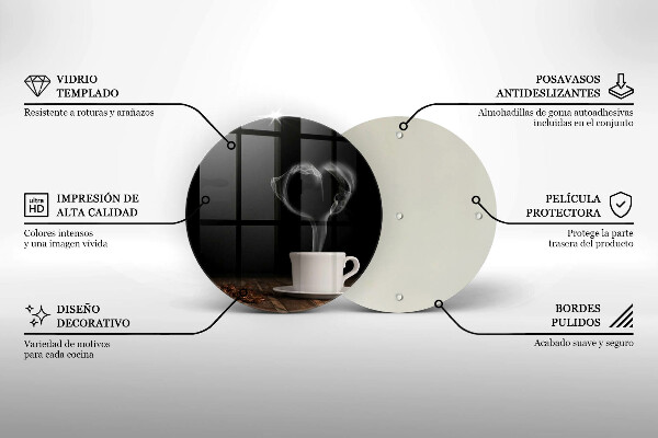 Tábua de corte Coração de xícara de café