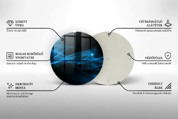 Tábua de cortar alimentos Fumaça azul abstrata