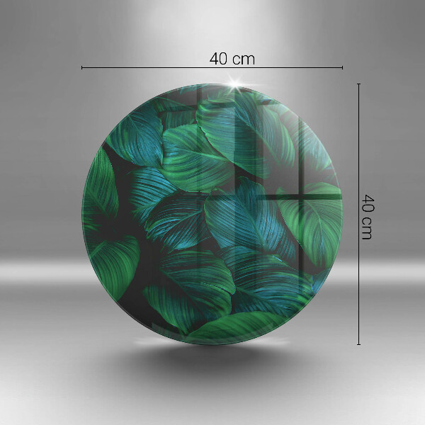 Tábua de vidro Folhas da selva