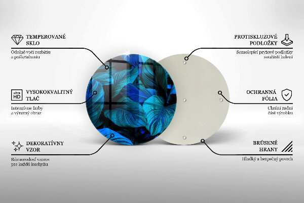 Tábua de cortar alimentos Folhas de vegetação da selva