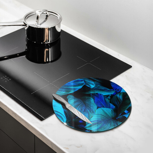 Tábua de cortar alimentos Folhas de vegetação da selva