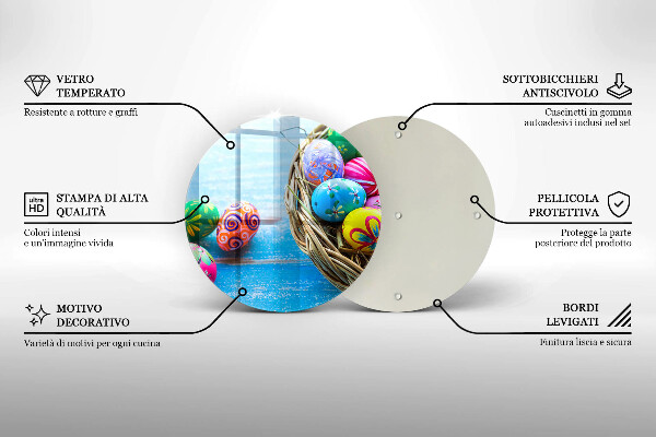 Tábua de cortar alimentos ovos de páscoa
