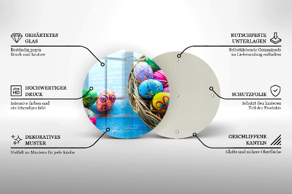 Tábua de cortar alimentos ovos de páscoa