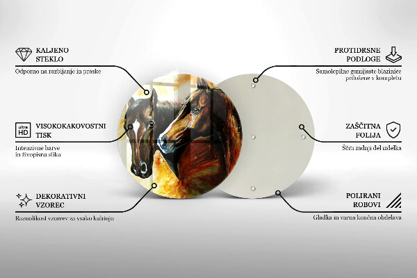 Tábua para cozinha Animais cavalos