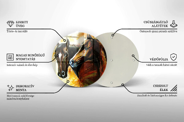 Tábua para cozinha Animais cavalos