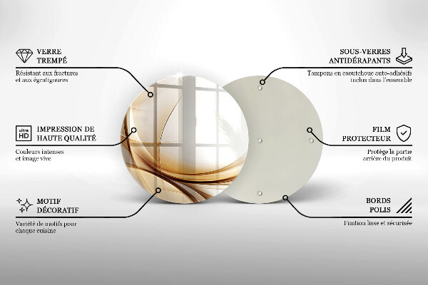 Tábua de cortar de vidro Formas abstratas