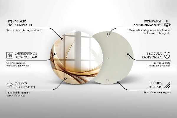 Tábua de cortar de vidro Formas abstratas