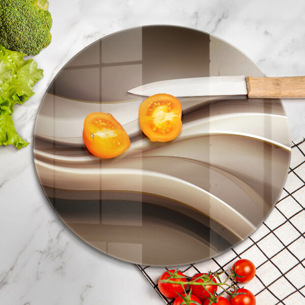 Tábua de vidro Linhas suaves de abstração