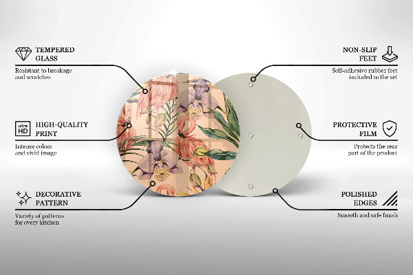 Tábua cozinha Ilustração de flamingos