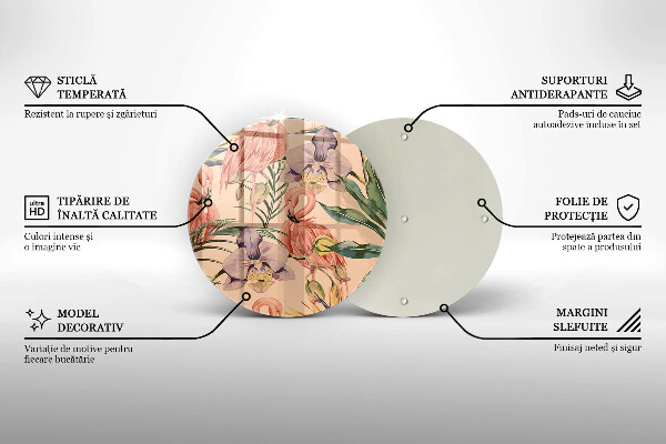 Tábua cozinha Ilustração de flamingos